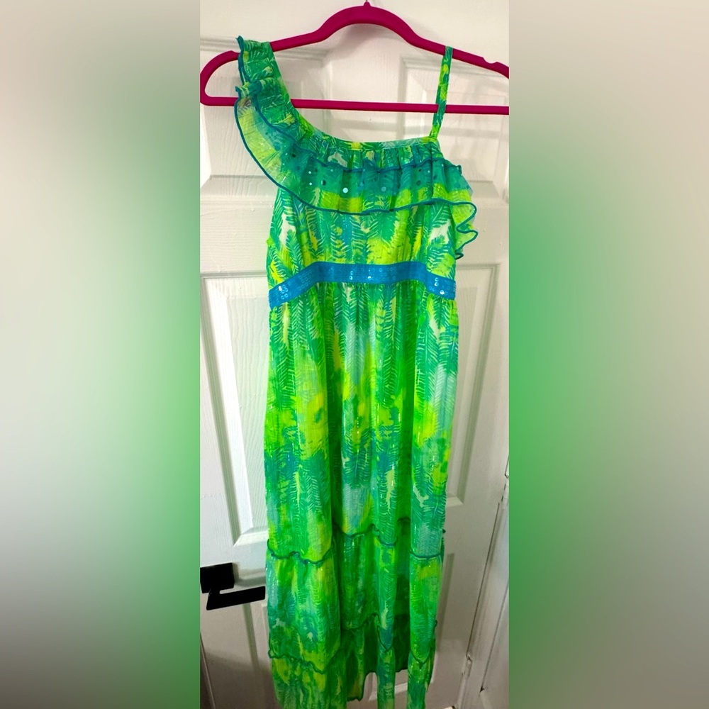 Justice Green and Blue Kids Formal Dress